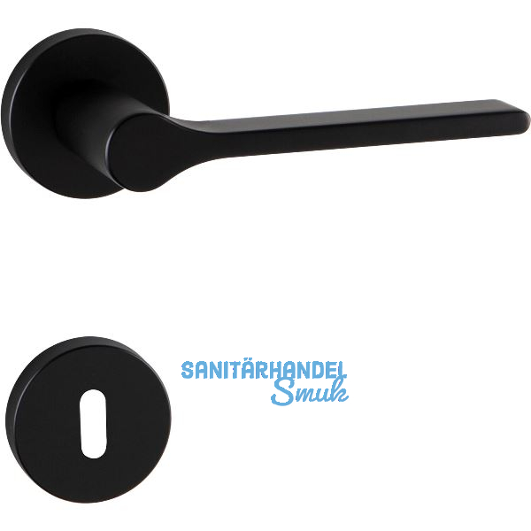 MARCHESI Dr�ckergarnitur ZADAR auf Rosette BB, 38-45 mm, Zamak schwarz matt