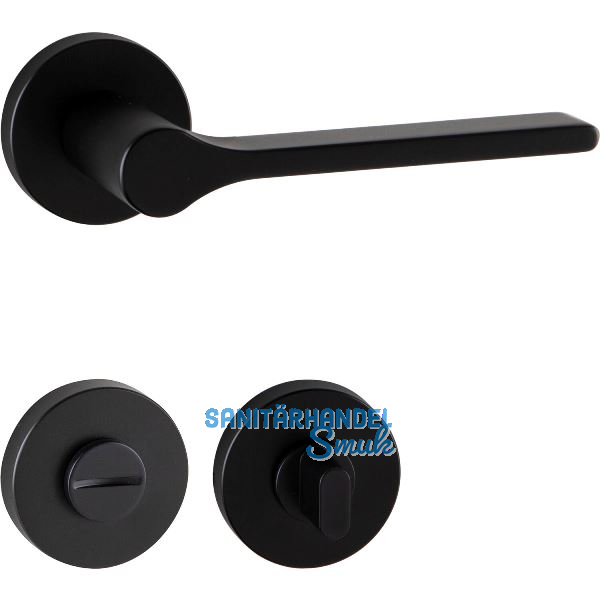 MARCHESI Dr�ckergarnitur ZADAR auf Rosette WC, 38-45 mm, Zamak schwarz matt