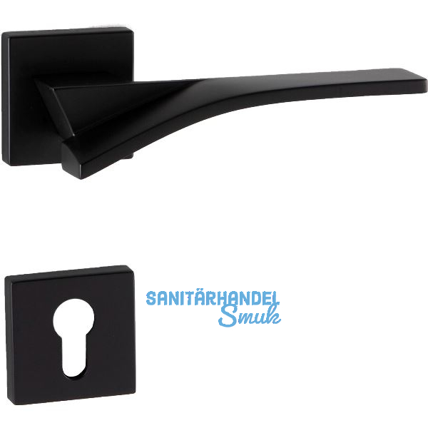 MARCHESI Dr�ckergarnitur TABOR auf Rosette PZ, 38-45 mm, Zamak schwarz matt