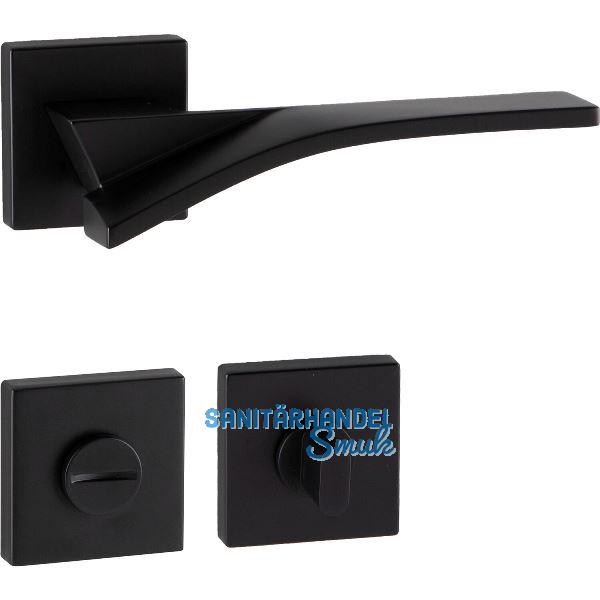 MARCHESI Dr�ckergarnitur TABOR auf Rosette WC, 38-45 mm, Zamak schwarz matt