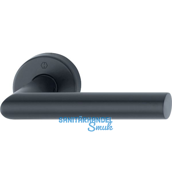 HOPPE Dr�ckerhalbgarnitur AMSTERDAM rund, Vierkant 8/62 mm, Edelstahl schwarz