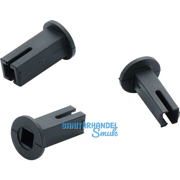 Hoppe Aufsteckh�lsen-Set f�r WC-Stifte, Kunststoff schwarz