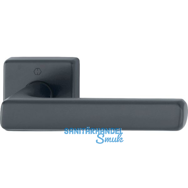 HOPPE Dr�ckerhalbgarnitur DALLAS eckig, Vierkant 10/62 mm, Edelstahl schwarz