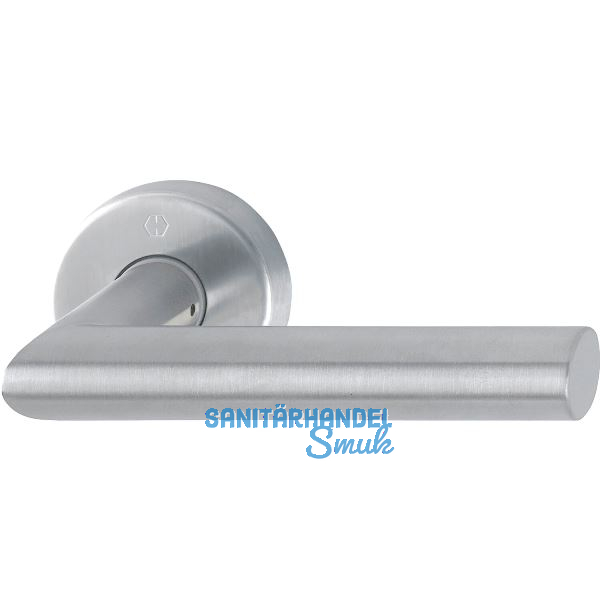 HOPPE Dr�ckerhalbgarnitur AMSTERDAM rund, Vierkant 10/72 mm, Edelstahl matt