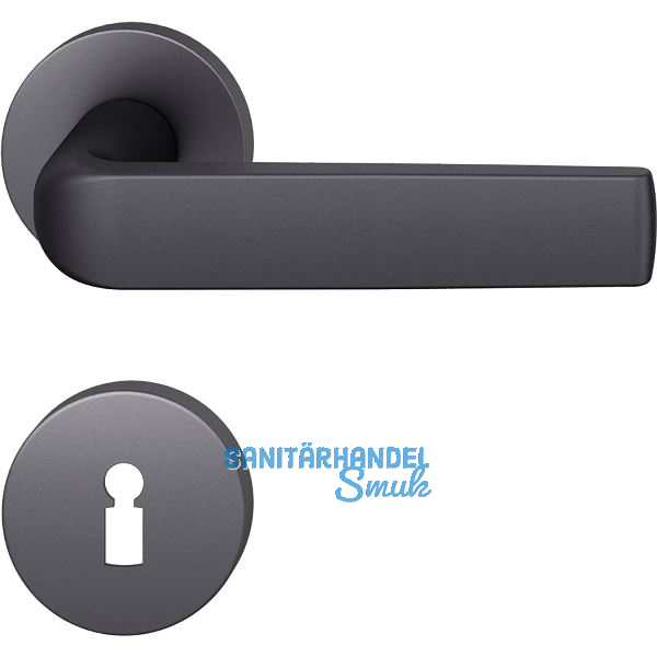 FSB Dr�ckergarnitur 12 1267 ASL auf Rosette BB, Aluminium schwarz matt