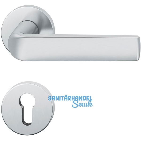 FSB Dr�ckergarnitur 12 1267 ASL auf Rosette PZ, Edelstahl matt