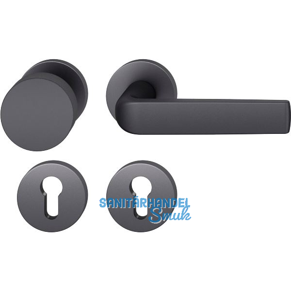 FSB Wechselgarnitur 12 1267 ASL auf Rosette PZ, Aluminium schwarz matt