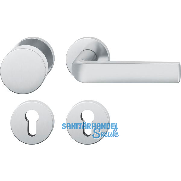 FSB Feuerschutz Wechselgarnitur 76 1267 AGL �NORM PZ, links, Edelstahl matt