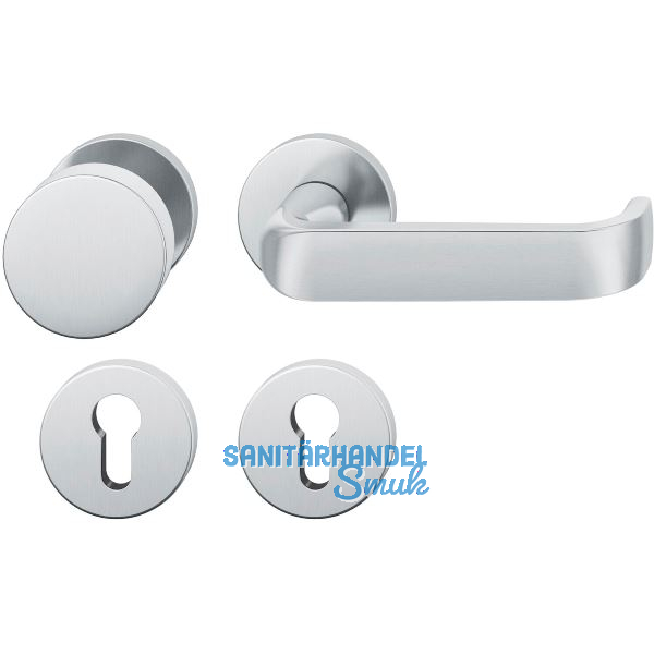 FSB Feuerschutz Wechselgarnitur 79 1268 AGL DIN PZ, links, Edelstahl matt