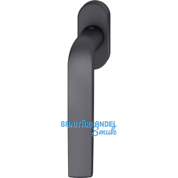 FSB Fenstergriff 34 1267 ovale Rosette, Aluminium schwarz matt