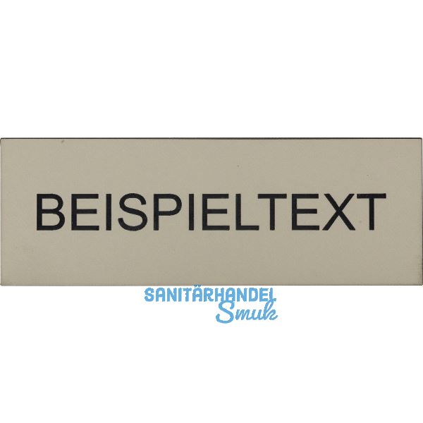 Beschriftungsschild mit Gravur, Kunststoff hellbeige/Schrift schwarz