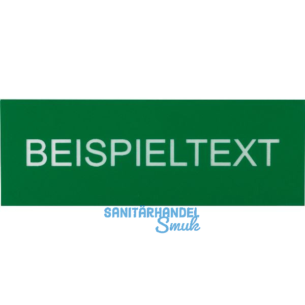 Beschriftungsschild mit Gravur, Kunststoff gr�n/Schrift wei�