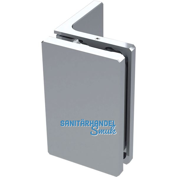 Winkelverbinder 485E13 90� Glas-Wand, Messing verchromt poliert