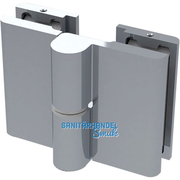 Duscht�rband 8411N HS 180� Glas-Glas, rechts, Zamak verchromt poliert