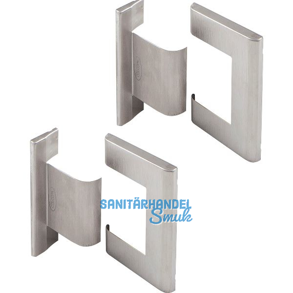 Abdeckkappenpaar zu Duscht�rband 8010BTJC,Aluminium Edelstahl satiniert
