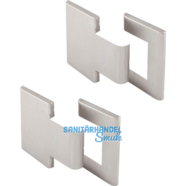 Abdeckkappenpaar zu Duscht�rband 8015BTJC,Aluminium Edelstahl satiniert
