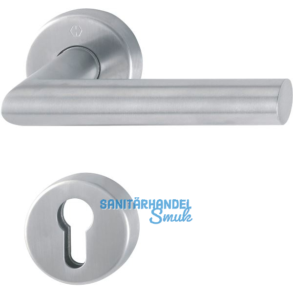 FH-Dr�ckergarnitur AMSTERDAM Sertos DIN - auf Rosette PZ, Edelstahl matt