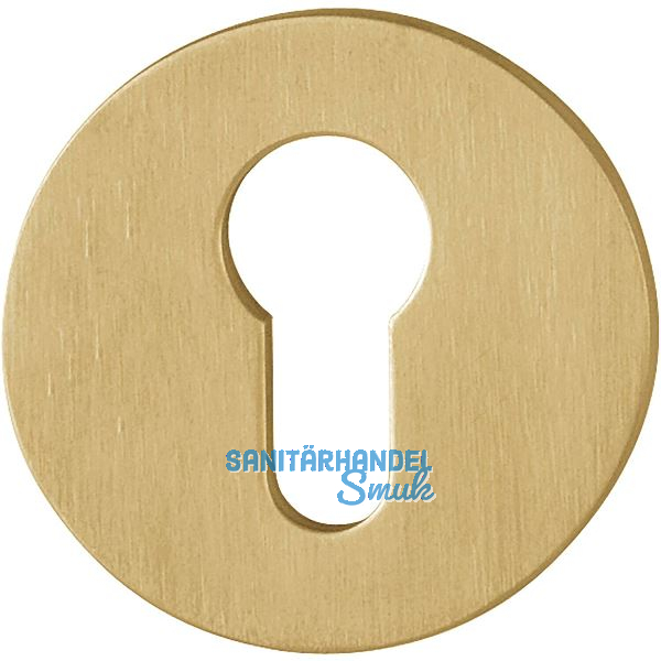 HOPPE PZ-Rosette flach mit St�tznocken, rund, Edelstahl messingfarben hell