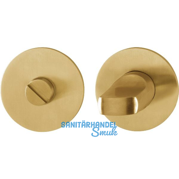 HOPPE WC-Rosette flach mit St�tznocken, rund, Edelstahl messingfarben hell