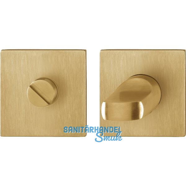 HOPPE WC-Rosette flach mit St�tznocken, eckig, Edelstahl messingfarben matt