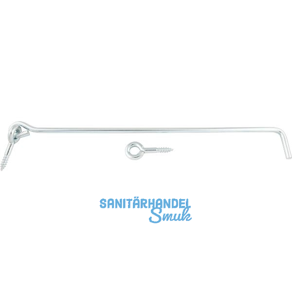 Fensterhaken gerade, 400 mm, Stahl verzinkt