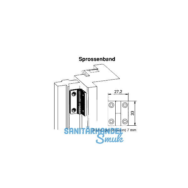 MACO Sprossenband f�r Sprossenrahmen, links, Kunststoff dunkelbraun (11155)