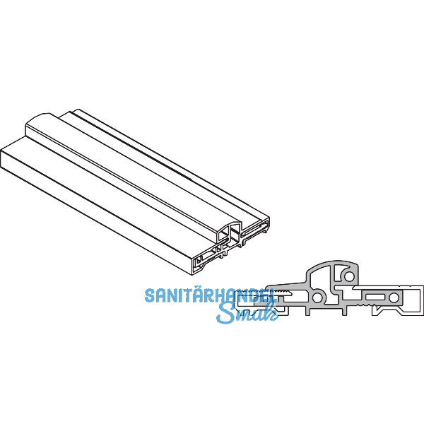 T�rschwelle TRANSIT 58 -76, 5000 mm, H�he 24 mm, Aluminium silber eloxiert