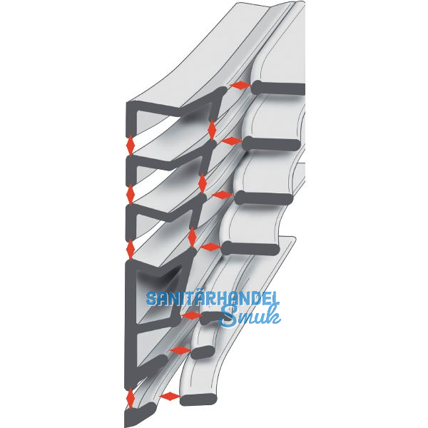 Dichtungsprofil/Renovierungs-Fl�gelfalzdichtung 6308 AC, 6,5 m, dunkelbraun