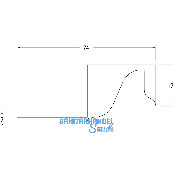 Ausgleichsst�ck f�r Bodent�rschwelle TRANSIT 74, Kunststoff schwarz