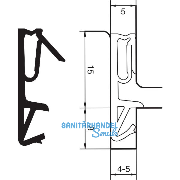 Haust�rdichtung DS 6955a, Silikon beige
