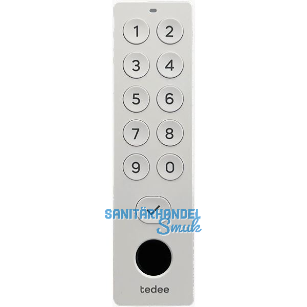 TEDEE Keypad Pro-Zahlentastatur inkl. Fingerprint, 125 x 33 x 23,5 mm, wei�