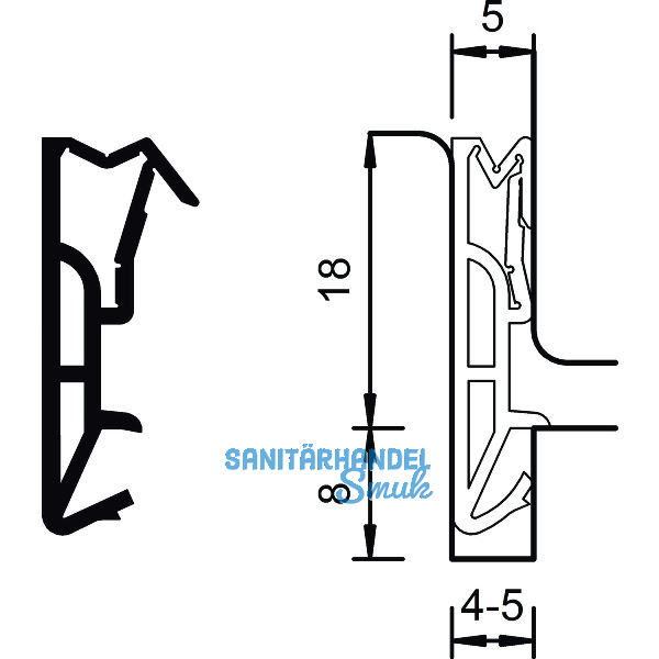 Haust�rdichtung SV 185, Kunststoff schwarz