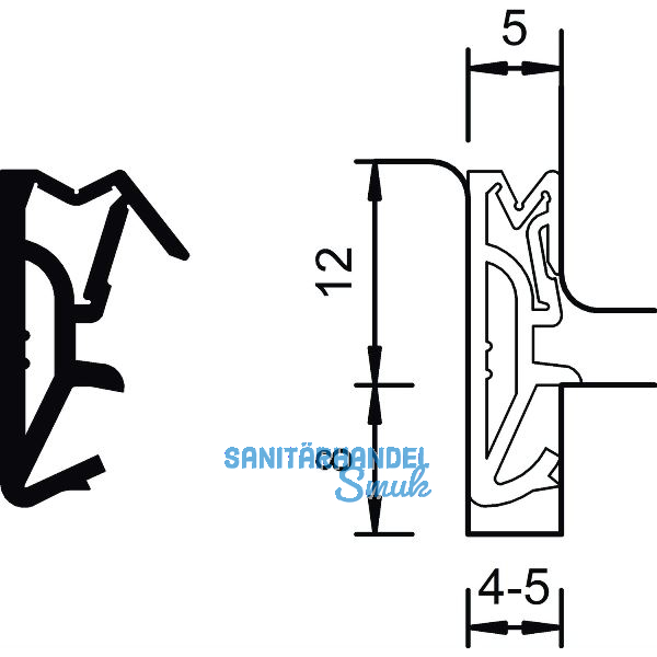 Haust�rdichtung DS 112a, Silikon zinkgrau
