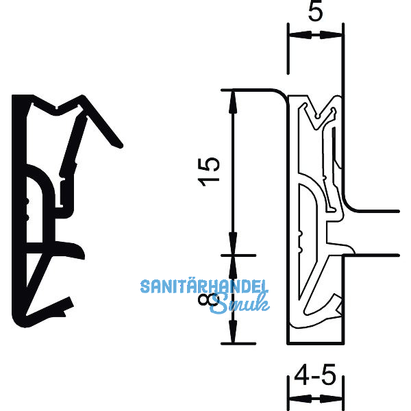 Haust�rdichtung DS 155a, Silikon schwarz