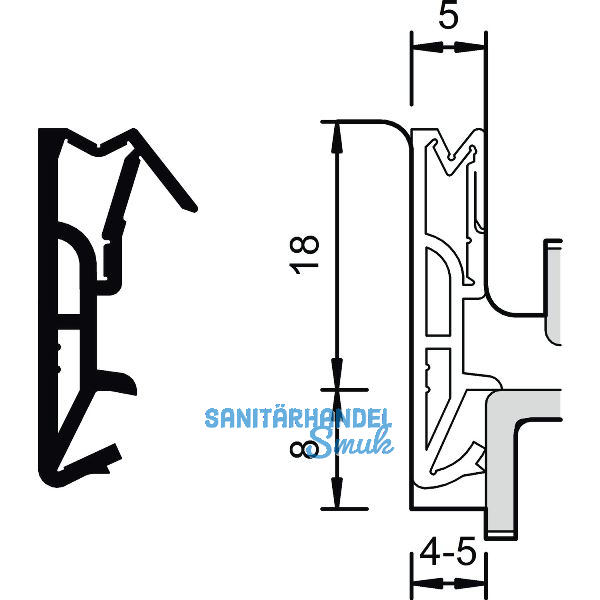 Haust�rdichtung DS 185a, Silikon rustikalbraun