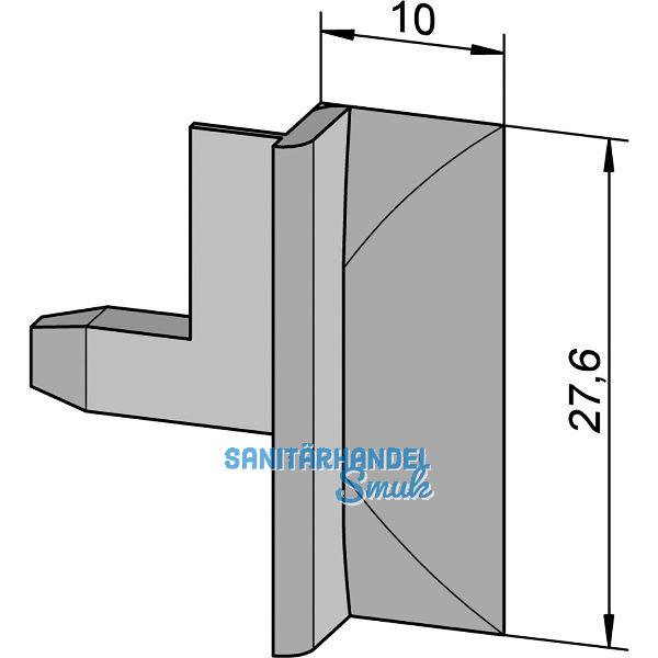 Dichtungsprofil-Endst�ck VES 3a-1210, Kunststoff graphitgrau