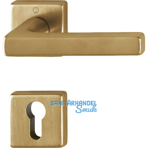 HOPPE Dr�ckergarnitur DALLAS Rosette PZ, Messing messingfarben hell satiniert