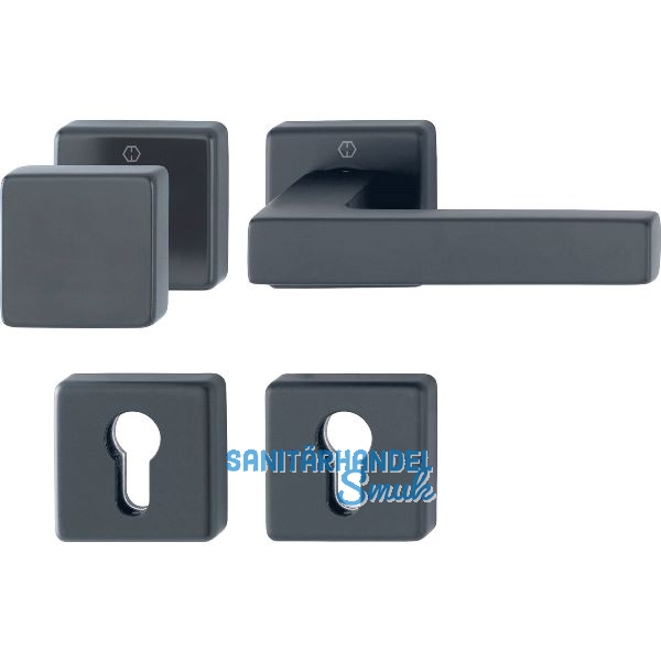 HOPPE Wechselgarnitur AUSTIN feuerhemmend, Aluminium schwarz matt