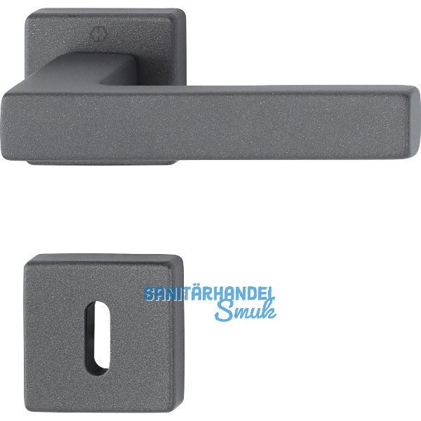 HOPPE Dr�ckergarnitur AUSTIN auf Rosette BB, TS 37-42 mm, Aluminium sandschwarz