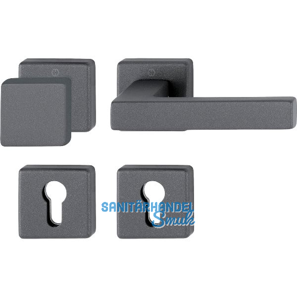 HOPPE Wechselgarnitur AUSTIN feuerhemmend, Aluminium sandschwarz