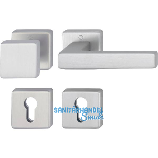 HOPPE Wechselgarnitur AUSTIN feuerhemmend, Aluminium edelstahlfarbig matt