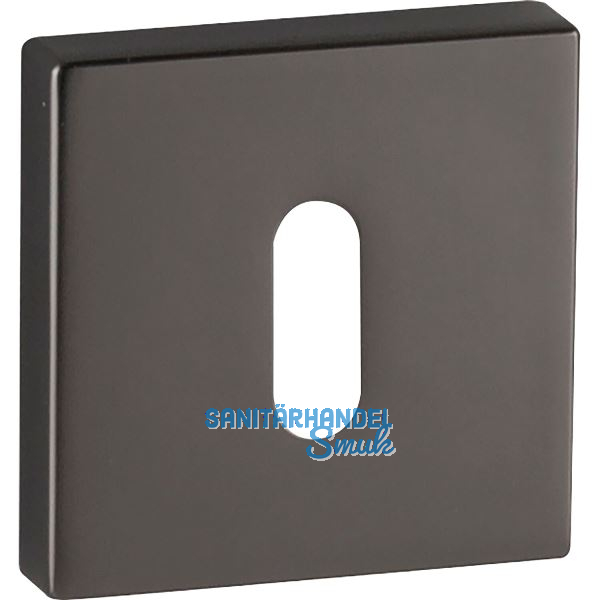 MARCHESI Schl�sselrosette BB, 52 x 52, H�he 10 mm, Zamak vernickelt dunkel matt