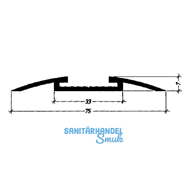 Dichtungshalteprofil unten, Aluminium natur, auf Ma�