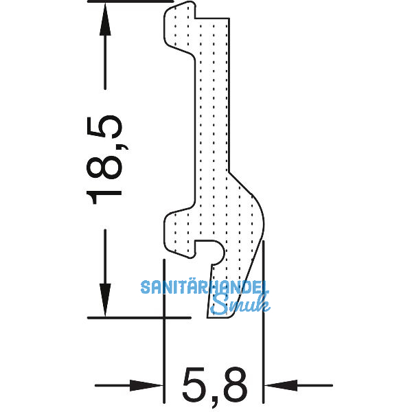 GUTMANN Weser Dichtungsprofil TD 18 L=6000 mm EPDM schwarz
