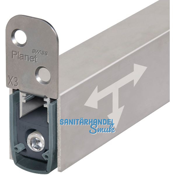 PLANET T�rdichter X3-RD, 1460 mm, H�he 30 mm, einseitig, Aluminium natur