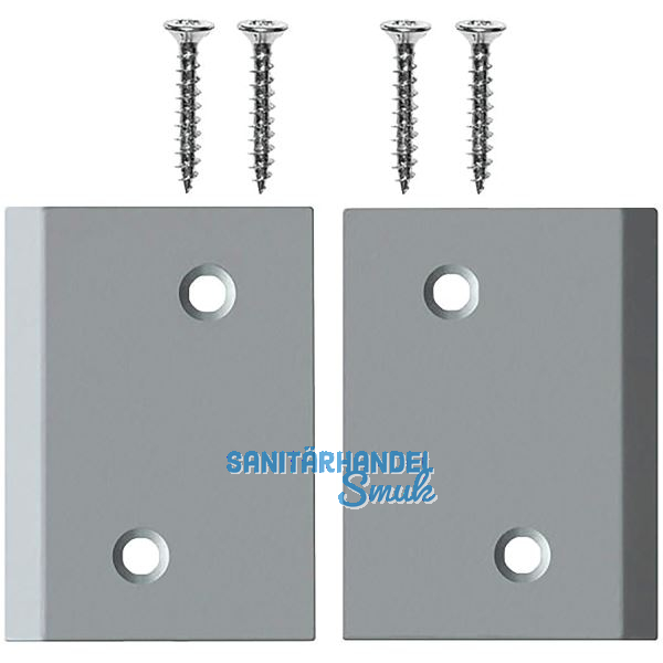 PLANET Eckplattenset X3 Type 2, 39 x 55 mm, Stahl silberf�rbig