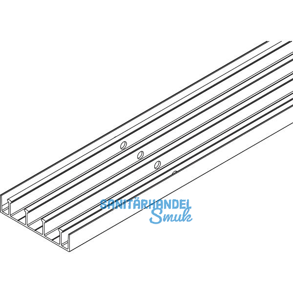 VITRIS Atrivant 80 Bodenlaufschiene 4-bahnig Alu Silber L=4000 mm