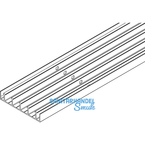 VITRIS Atrivant 80 Bodenlaufschiene 5-bahnig Alu Silber L=4000 mm