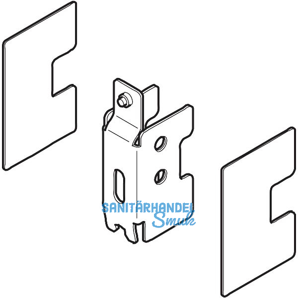 VITRIS Atrivant 80 Adapter f�r Wandprofil Anthrazit RAL 7016