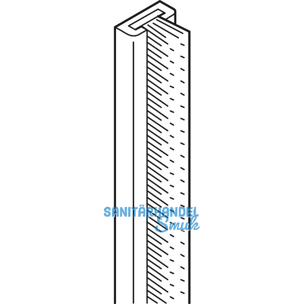 VITRIS Atrivant 80 B�rstenleiste mit U-Profil H=12 mm L=2500 mm Grau